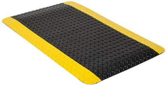 PRO-SAFE - 9' Long x 2' Wide, Dry Environment, Anti-Fatigue Matting - Black & Yellow, Vinyl with Vinyl Sponge Base, Beveled on 4 Sides - Makers Industrial Supply