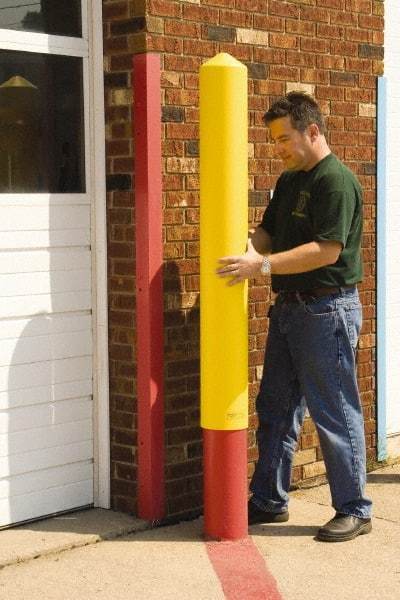 Eagle - 5" Deep x 56" High, 4" Bollard Cover - Red, High Density Polyethylene, 4 Lb, Smooth Surface - Makers Industrial Supply