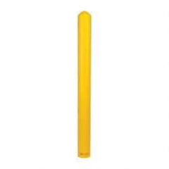 Eagle - 5" Deep x 56" High, 4" Bollard Cover - Yellow, High Density Polyethylene, 4 Lb, Smooth Surface - Makers Industrial Supply