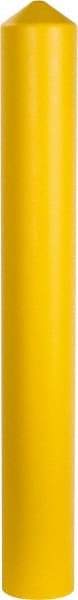 Eagle - 7-1/4" Wide x 7-1/4" Deep x 56" High, 6" Bollard Cover - Yellow, High Density Polyethylene, 6 Lb, Smooth Surface - Makers Industrial Supply