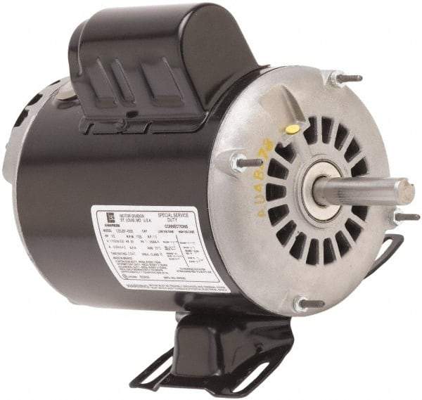 US Motors - 1-1/2 Max hp, 3,450 Max RPM, Single Cap Start Electric AC DC Motor - 115/208-230 V Input, Single Phase, 56H Frame, 5/8" Shaft Diam, Rigid Base Mount, ODP Enclosure - Makers Industrial Supply