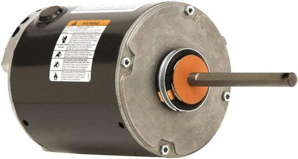 US Motors - 1/2 Max hp, 1,075 Max RPM, Permanent Split Cap Electric AC DC Motor - 208-230 V Input, Single Phase, 48Y Frame, 1/2" Shaft Diam, Belly Band Mount, TEAO Enclosure - Makers Industrial Supply