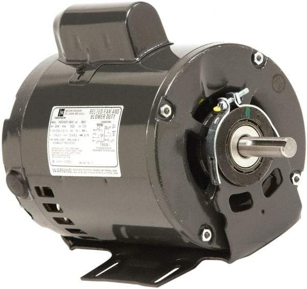 US Motors - 1-1/2 Max hp, 1,800 Max RPM, Single Cap Start Electric AC DC Motor - 115/208-230 V Input, Single Phase, 145T Frame, 7/8" Shaft Diam, Cradle Mount, ODP Enclosure - Makers Industrial Supply