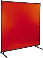 Steiner - 8 Ft. Wide x 6 Ft. High x 1 Inch Thick, Vinyl Portable Welding Screen Kit - Orange - Makers Industrial Supply