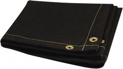 Steiner - 10' High x 8' Wide Coated Fiberglass Welding Blanket - Black, Grommet - Makers Industrial Supply