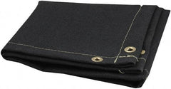 Steiner - 6' High x 6' Wide Coated Fiberglass Welding Blanket - Black, Grommet - Makers Industrial Supply