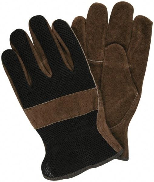 MCR Safety - Size M Split Cowhide Work Gloves - For Work & Driver, Uncoated, Slip-On Cuff, Brown, Paired - Makers Industrial Supply