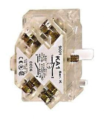 Square D - NO/NC, Multiple Amp Levels, Electrical Switch Contact Block - 125 VAC and 240 VAC, Screw Terminal, 30mm Hole, For Use with 9001K/SK - Makers Industrial Supply