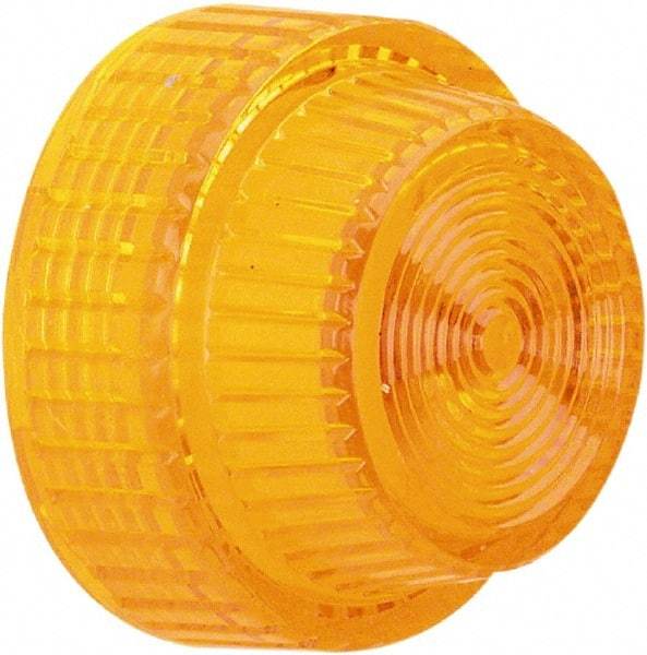 Schneider Electric - Round Pilot and Indicator Light Lens - Amber - Makers Industrial Supply