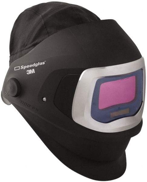 3M - 4-1/4" Window Width x 2-3/32" Window Height, 5, 8 to 13 Shade Auto-Darkening Lens, Front Lift Welding Helmet - Black/Gray PPA Clear/Green Lens - Makers Industrial Supply