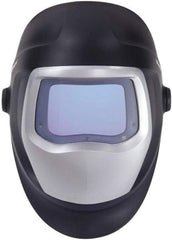 3M - 4-1/4" Window Width x 2-3/4" Window Height, 5, 8 to 13 Shade Auto-Darkening Lens, Fixed Front Welding Helmet - Black/Gray PPA Green Lens - Makers Industrial Supply