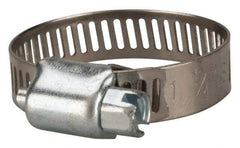 Value Collection - SAE Size 12, 1/2 to 1-1/4" Diam, Stainless Steel/Carbon Steel Worm Drive Clamp - 5/16" Wide, Material Grade 201 - Makers Industrial Supply