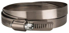 Value Collection - SAE Size 176, 9-1/2 to 11-1/2" Diam, Stainless Steel/Carbon Steel Worm Drive Clamp - 1/2" Wide, Material Grade 201 - Makers Industrial Supply