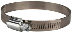 Value Collection - SAE Size 56, 3 to 4" Diam, Stainless Steel/Carbon Steel Worm Drive Clamp - 1/2" Wide, Material Grade 201 - Makers Industrial Supply