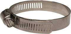 Value Collection - SAE Size 40, 2 to 3" Diam, Stainless Steel Worm Drive Clamp - 1/2" Wide, Material Grade 201 - Makers Industrial Supply