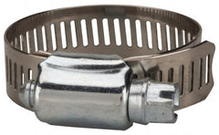 Value Collection - SAE Size 20, 3/4 to 1-3/4" Diam, Stainless Steel/Carbon Steel Worm Drive Clamp - 1/2" Wide, Material Grade 201 - Makers Industrial Supply