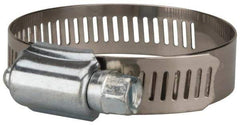 Value Collection - SAE Size 32, 1-1/2 to 2-1/2" Diam, Stainless Steel/Carbon Steel Worm Drive Clamp - 1/2" Wide, Material Grade 201 - Makers Industrial Supply