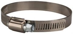 Value Collection - SAE Size 52, 2-3/4 to 3-3/4" Diam, Stainless Steel/Carbon Steel Worm Drive Clamp - 1/2" Wide, Material Grade 201 - Makers Industrial Supply