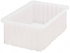 Quantum Storage - Clear Polypropylene Dividable Container - Stacking, 16-1/2" Long x 10.9" Wide x 6" High - Makers Industrial Supply