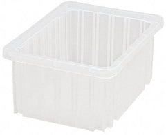 Quantum Storage - Clear Polypropylene Dividable Container - Stacking, 10.9" Long x 8.3" Wide x 5" High - Makers Industrial Supply