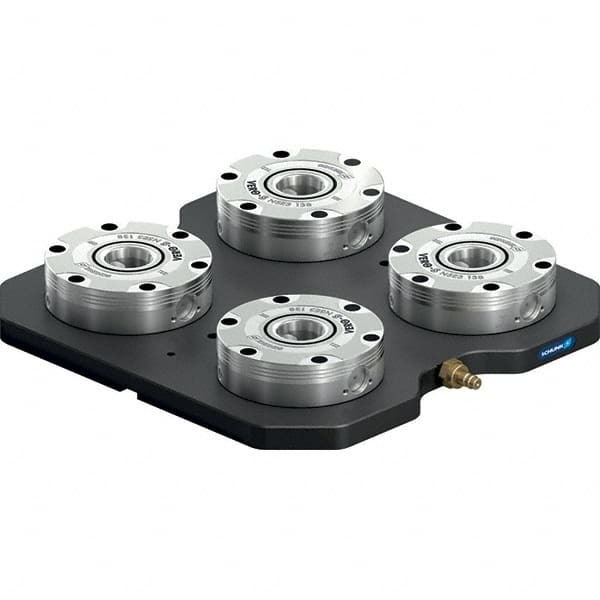 Schunk - NSL Manual CNC Quick Change Clamping Module - 4 Module Center, Top Mount, 7,500 kN Retention Force, 6 bar (87 Lb/Sq In) Unlocking Pressure, 0.005mm Repeatability - Makers Industrial Supply