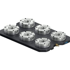 Schunk - NSL Manual CNC Quick Change Clamping Module - 6 Module Center, Top Mount, 7,500 kN Retention Force, 6 bar (87 Lb/Sq In) Unlocking Pressure, 0.005mm Repeatability - Makers Industrial Supply