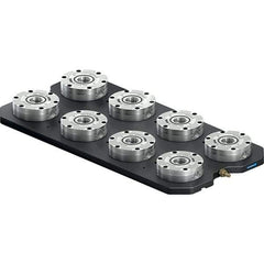 Schunk - NSL Manual CNC Quick Change Clamping Module - 8 Module Center, Top Mount, 7,500 kN Retention Force, 6 bar (87 Lb/Sq In) Unlocking Pressure, 0.005mm Repeatability - Makers Industrial Supply