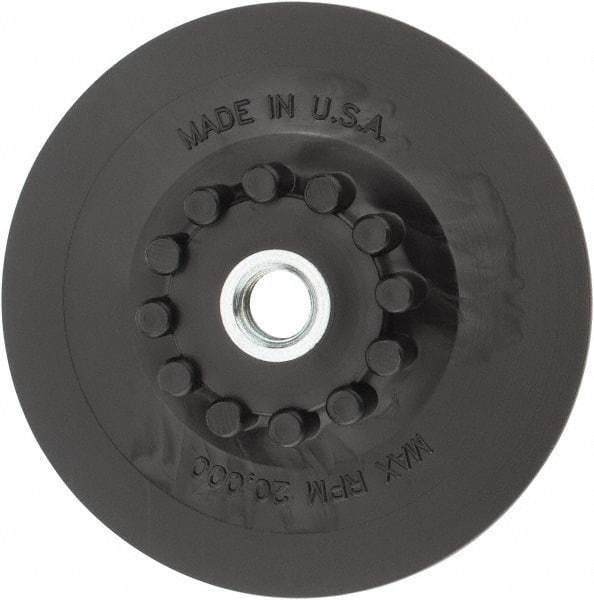 Made in USA - 5" Diam Quick-Change Disc Backing Pad - Medium Density, 20,000 RPM, Speed-Lok Compatible - Makers Industrial Supply