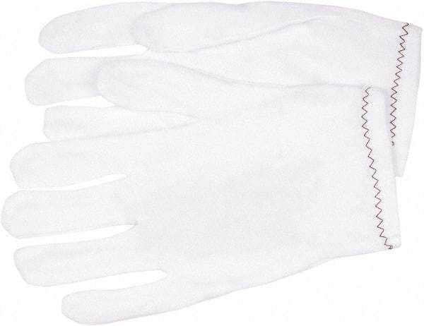 MCR Safety - Size L (9) Nylon General Protection Work Gloves - For Inspection, Uncoated, Slip-On Cuff, Full Fingered, White, Ambidextrous - Makers Industrial Supply