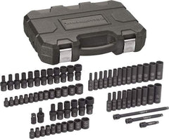 GearWrench - 71 Piece 1/4" Drive Universal Standard Impact Socket Set - 6 Points, 3/16 to 9/16", 4 to 15mm, Inch/Metric Measurement Standard - Makers Industrial Supply