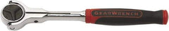 GearWrench - 1/4" Drive Slim Line Head Ratchet - Full Polish Chrome Finish, 6" OAL, 72 Gear Teeth, Roto Head - Makers Industrial Supply