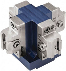 Raptor Workholding - 3.13" High x 4-1/2" Wide x 4-1/2" Long Dovetail Vise - 3/8" Jaw Opening Capacity, 1/8" High x 1-1/4" Wide Jaw, For 4 & 5 Axis Workholding Systems - Makers Industrial Supply