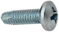 Value Collection - 5/16-18 UNC Thread, 1" Length Under Head, #4 Phillips Drive Steel Thread Cutting Screw - Pan Head, Grade 1016-1024, Point Type F, Zinc-Plated Finish - Makers Industrial Supply