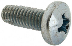 Value Collection - 3/8-16 UNC Thread, 1" Length Under Head, #4 Phillips Drive Steel Thread Cutting Screw - Pan Head, Grade 1016-1024, Point Type F, Zinc-Plated Finish - Makers Industrial Supply