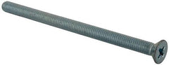 Value Collection - 3/8-16 UNC, 6" OAL Phillips Drive Machine Screw - Flat Head, Grade J82 Steel, Zinc-Plated Finish, Without Washer - Makers Industrial Supply