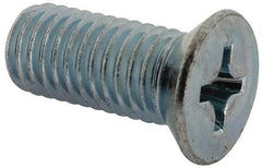 Value Collection - 1/2-13 UNC, 1-1/4" OAL Phillips Drive Machine Screw - Flat Head, Grade J82 Steel, Zinc-Plated Finish, Without Washer - Makers Industrial Supply