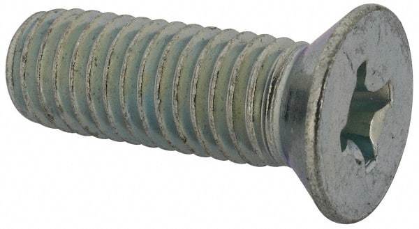 Value Collection - 1/2-13 UNC, 1-1/2" OAL Phillips Drive Machine Screw - Flat Head, Grade J82 Steel, Zinc-Plated Finish, Without Washer - Makers Industrial Supply