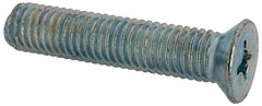 Value Collection - 1/2-13 UNC, 2-1/2" OAL Phillips Drive Machine Screw - Flat Head, Grade J82 Steel, Zinc-Plated Finish, Without Washer - Makers Industrial Supply