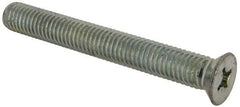 Value Collection - 1/2-13 UNC, 4" OAL Phillips Drive Machine Screw - Flat Head, Grade J82 Steel, Zinc-Plated Finish, Without Washer - Makers Industrial Supply