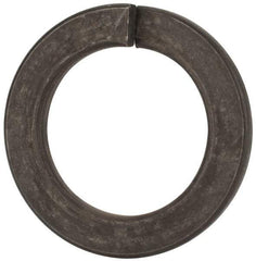 Value Collection - M42, 42.5mm ID, 68.2mm OD, 7mm Thick Split Lock Washer - Grade 8 Spring Steel, Zinc-Plated Finish, 42.5mm Min ID, 43.7mm Max ID - Makers Industrial Supply