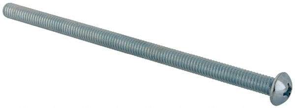 Value Collection - 5/16-18 UNC, 6" Length Under Head Phillips Drive Machine Screw - Round Head, Grade J82 Steel, Zinc-Plated Finish, Without Washer - Makers Industrial Supply