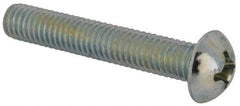 Value Collection - 3/8-16 UNC, 2-1/4" Length Under Head Phillips Drive Machine Screw - Round Head, Grade J82 Steel, Zinc-Plated Finish, Without Washer - Makers Industrial Supply