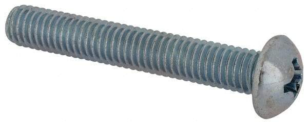 Value Collection - 3/8-16 UNC, 2-1/2" Length Under Head Phillips Drive Machine Screw - Round Head, Grade J82 Steel, Zinc-Plated Finish, Without Washer - Makers Industrial Supply