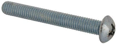 Value Collection - 3/8-16 UNC, 3" Length Under Head Phillips Drive Machine Screw - Round Head, Grade J82 Steel, Zinc-Plated Finish, Without Washer - Makers Industrial Supply