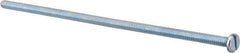 Value Collection - #10-24 UNC, 6" Length Under Head Slotted Drive Machine Screw - Pan Head, Grade J82 Steel, Zinc-Plated Finish, Without Washer - Makers Industrial Supply