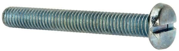 Value Collection - 3/8-16 UNC, 3" Length Under Head Slotted Drive Machine Screw - Pan Head, Grade J82 Steel, Zinc-Plated Finish, Without Washer - Makers Industrial Supply