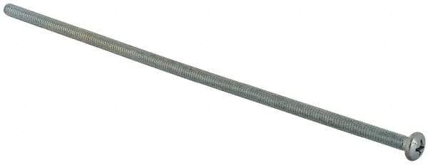 Value Collection - #8-32 UNC, 6" Length Under Head Phillips Drive Machine Screw - Pan Head, Grade J82 Steel, Zinc-Plated Finish, Without Washer - Makers Industrial Supply