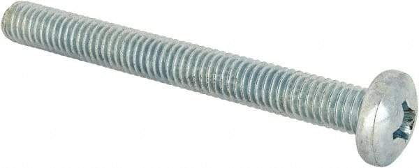 Value Collection - 3/8-16 UNC, 3-1/2" Length Under Head Phillips Drive Machine Screw - Pan Head, Grade J82 Steel, Zinc-Plated Finish, Without Washer - Makers Industrial Supply