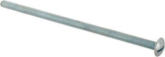 Value Collection - 1/4-20 UNC, 6" Length Under Head Slotted Drive Machine Screw - Truss Head, Grade J82 Steel, Zinc-Plated Finish, Without Washer - Makers Industrial Supply