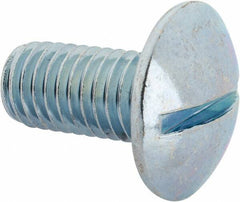 Value Collection - 1/2-13 UNC, 1" Length Under Head Slotted Drive Machine Screw - Truss Head, Grade J82 Steel, Zinc-Plated Finish, Without Washer - Makers Industrial Supply